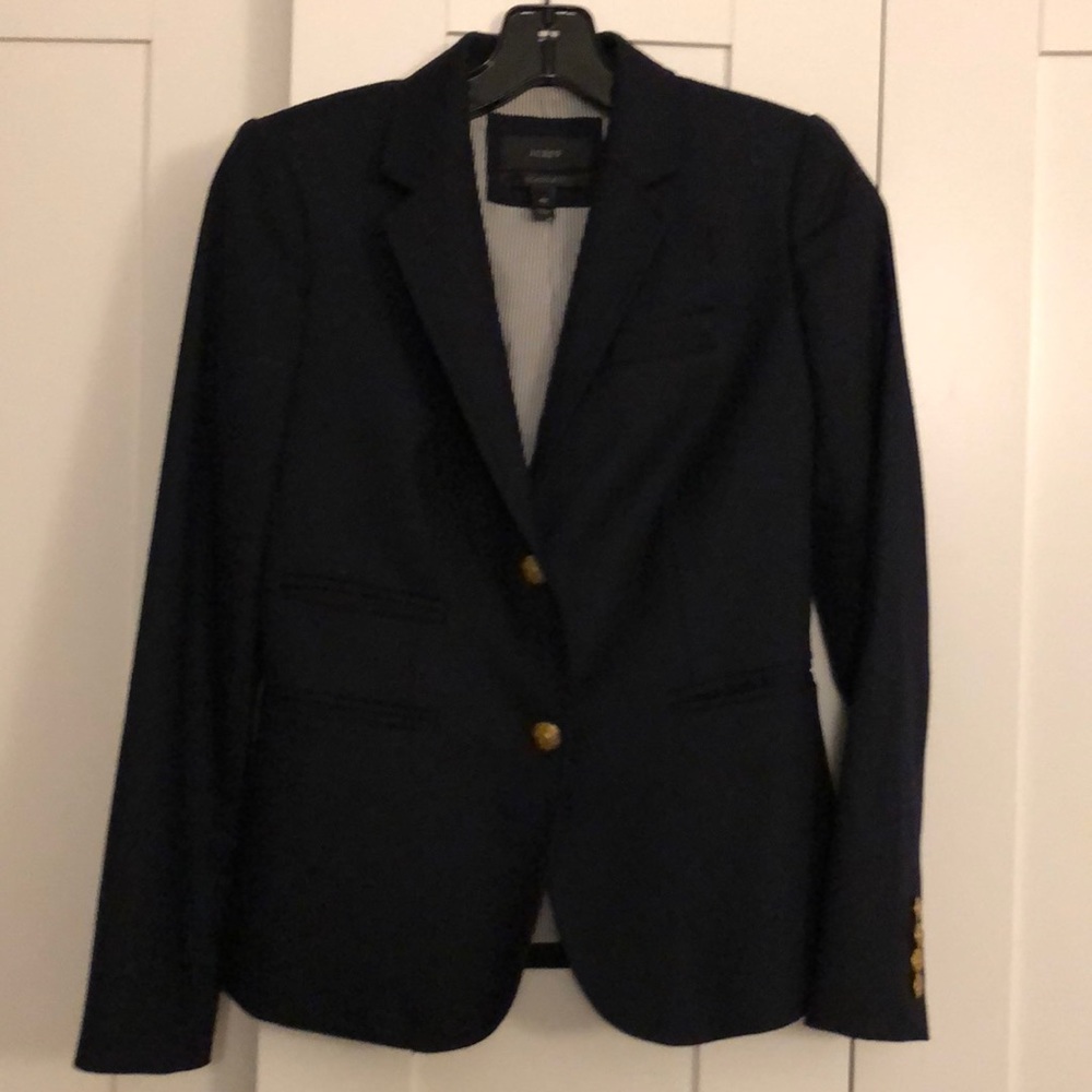 J Crew Navy Wool Schoolboy Blazer 00